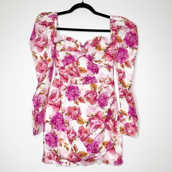 NWT Sofia the Label Dolce Dress Cotton Pink Rose Floral Womens AU 8 US 2-4 - Picture 3 of 8